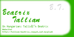 beatrix tallian business card